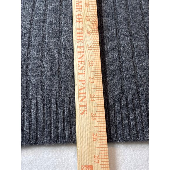 Davis & Squire L 100% Lambswool Mens Gray Cable Knit Pullover Sweater - Picture 7 of 14